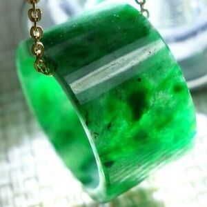 Certified Green 100% natural A jadeite jade Pendant~LuLuTong 路路通